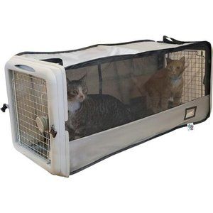 SPORT PET Large Pop Open Kennel, Portable Cat Cage Kennel, Waterproof Pet bed